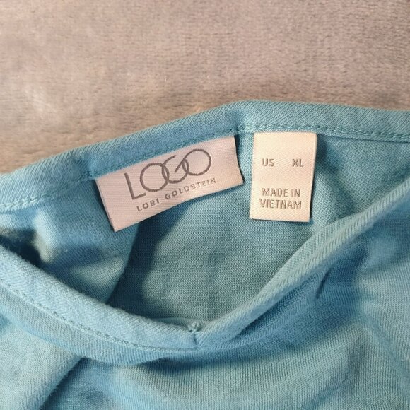 LOGOLori Goldstein Women Cami XL Blue Cotton TankTop Layering Piece Casual Basic - Picture 2 of 8